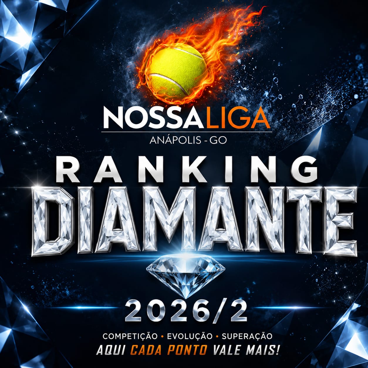 Ranking Diamante 2026/2 — elite da liga